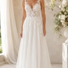 spaghetti-strap-lace-bodice-a-line-wedding-dress-with-tulle-skirt-and-chapel-train